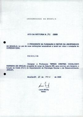 Ato da Reitoria nº 0391/2000
