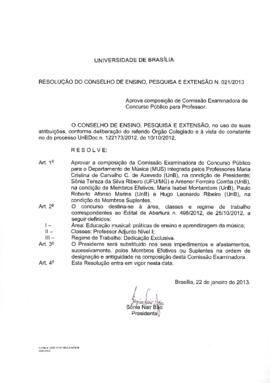 Resolução do Conselho de Ensino, Pesquisa e Extensão nº 0021/2013
