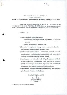 Resolução do Conselho de Ensino, Pesquisa e Extensão nº 0077/1998