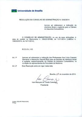 Resolução do Conselho de Administração nº 0042/2014