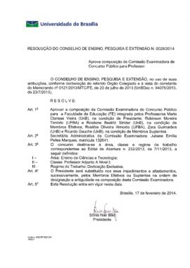 Resolução do Conselho de Ensino, Pesquisa e Extensão nº 0028/2014