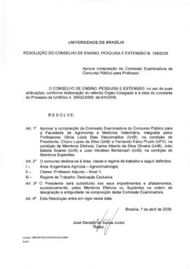 Resolução do Conselho de Ensino, Pesquisa e Extensão nº 0198/2009