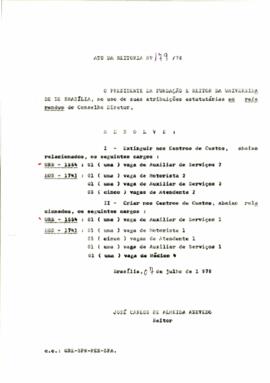 Ato da Reitoria nº 0179/1978