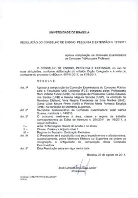 Resolução do Conselho de Ensino, Pesquisa e Extensão nº 0121/2011