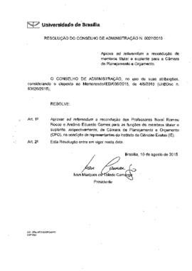 Resolução do Conselho de Administração nº 0027/2015