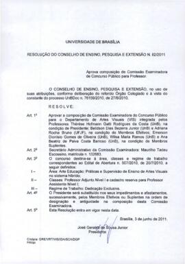Resolução do Conselho de Ensino, Pesquisa e Extensão nº 0082/2011