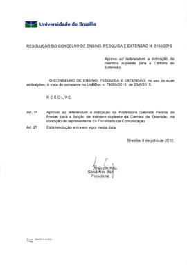 Resolução do Conselho de Ensino, Pesquisa e Extensão nº 0150/2015