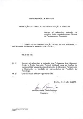 Resolução do Conselho de Administração nº 0048/2013