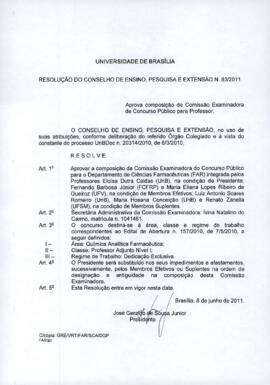 Resolução do Conselho de Ensino, Pesquisa e Extensão nº 0083/2011