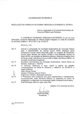 Resolução do Conselho de Ensino, Pesquisa e Extensão nº 0207/2013
