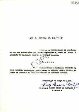 Ato da Reitoria nº 0203/1967