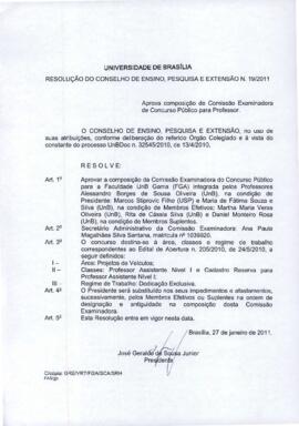 Resolução do Conselho de Ensino, Pesquisa e Extensão nº 0019/2011