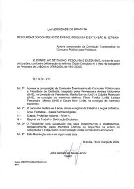 Resolução do Conselho de Ensino, Pesquisa e Extensão nº 0127/2009