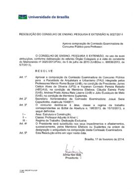 Resolução do Conselho de Ensino, Pesquisa e Extensão nº 0027/2014