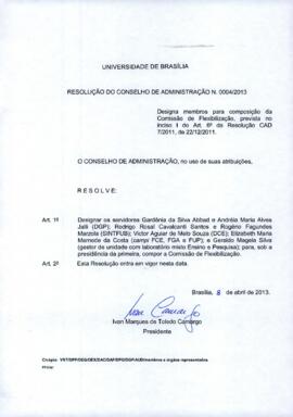 Resolução do Conselho de Administração nº 0004/2013