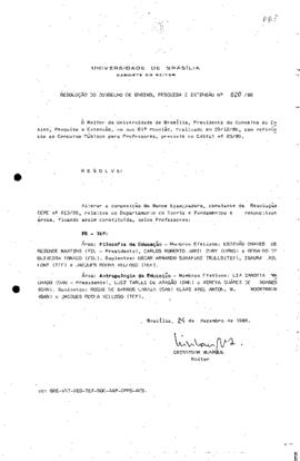 Resolução do Conselho de Ensino, Pesquisa e Extensão nº 0020/1986
