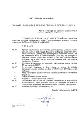 Resolução do Conselho de Ensino, Pesquisa e Extensão nº 0199/2012