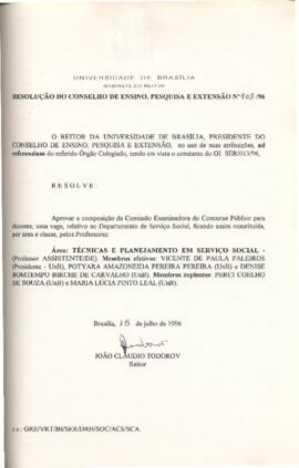 Resolução do Conselho de Ensino, Pesquisa e Extensão nº 0103/1996