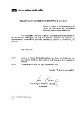 Resolução do Conselho Universitário nº 0005/2014