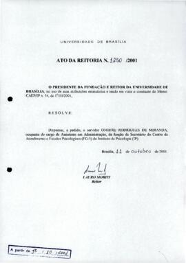 Ato da Reitoria nº 1250/2001