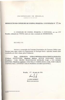 Resolução do Conselho de Ensino, Pesquisa e Extensão nº 0079/1996