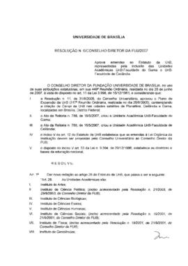 Resolução do Conselho Diretor Nº 0006/2007