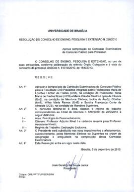 Resolução do Conselho de Ensino, Pesquisa e Extensão Nº 0228/2010