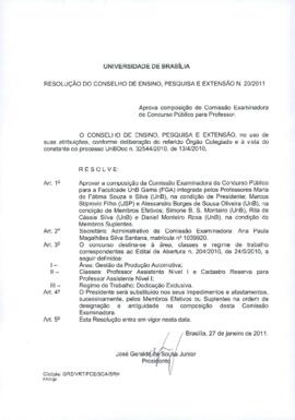 Resolução do Conselho de Ensino, Pesquisa e Extensão nº 0020/2011