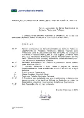 Resolução do Conselho de Ensino, Pesquisa e Extensão nº 0126/2015