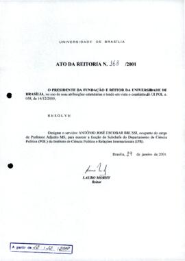 Ato da Reitoria nº 0163/2001