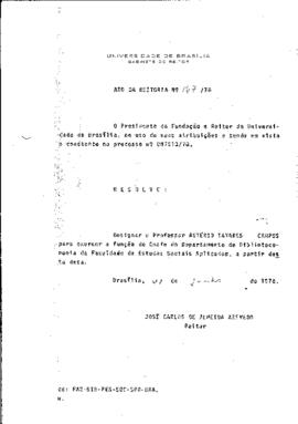 Ato da Reitoria nº 0167/1978