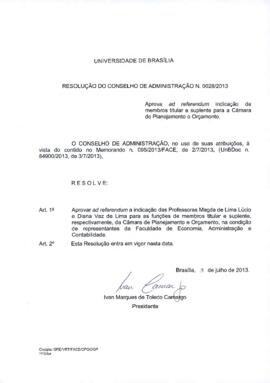 Resolução do Conselho de Administração nº 0028/2013