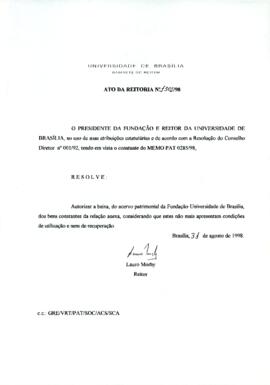 Ato da Reitoria nº 1302/1998