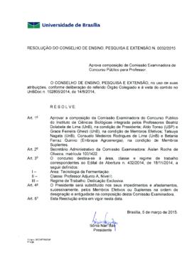 Resolução do Conselho de Ensino, Pesquisa e Extensão nº 0032/2015