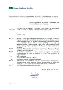 Resolução do Conselho de Ensino, Pesquisa e Extensão nº 0113/2015