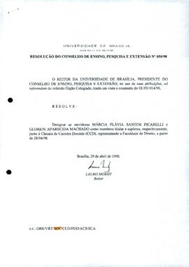 Resolução do Conselho de Ensino, Pesquisa e Extensão nº 0050/1998