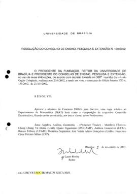 Resolução do Conselho de Ensino, Pesquisa e Extensão nº 0130/2002