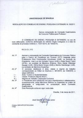 Resolução do Conselho de Ensino, Pesquisa e Extensão nº 0036/2011