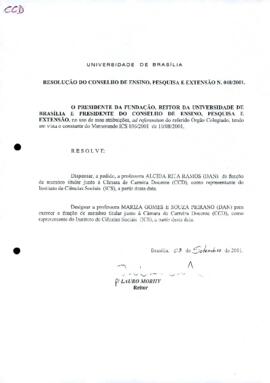 Resolução do Conselho de Ensino, Pesquisa e Extensão nº 0048/2001