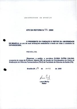 Ato da Reitoria nº 0456/2000