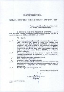Resolução do Conselho de Ensino, Pesquisa e Extensão nº 0118/2011