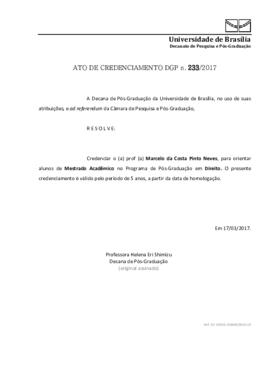 Ato de Credenciamento DPP N° 0233/2017