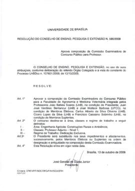 Resolução do Conselho de Ensino, Pesquisa e Extensão nº 0590/2009