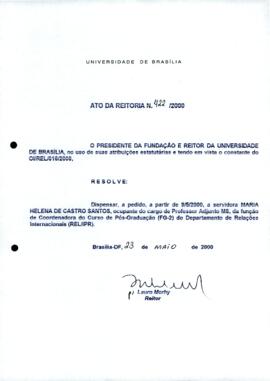 Ato da Reitoria nº 0422/2000