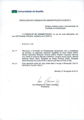 Resolução do Conselho de Administração nº 0025/2014