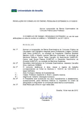Resolução do Conselho de Ensino, Pesquisa e Extensão nº 0110/2015