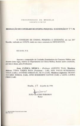 Resolução do Conselho de Ensino, Pesquisa e Extensão nº 0094/1996