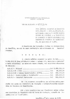 Ato da Reitoria nº 0253/1974