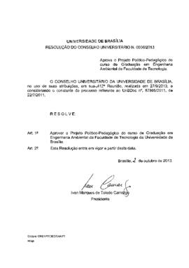 Resolução do Conselho Universitário nº 0036/2013