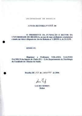 Ato da Reitoria nº 0008/2000